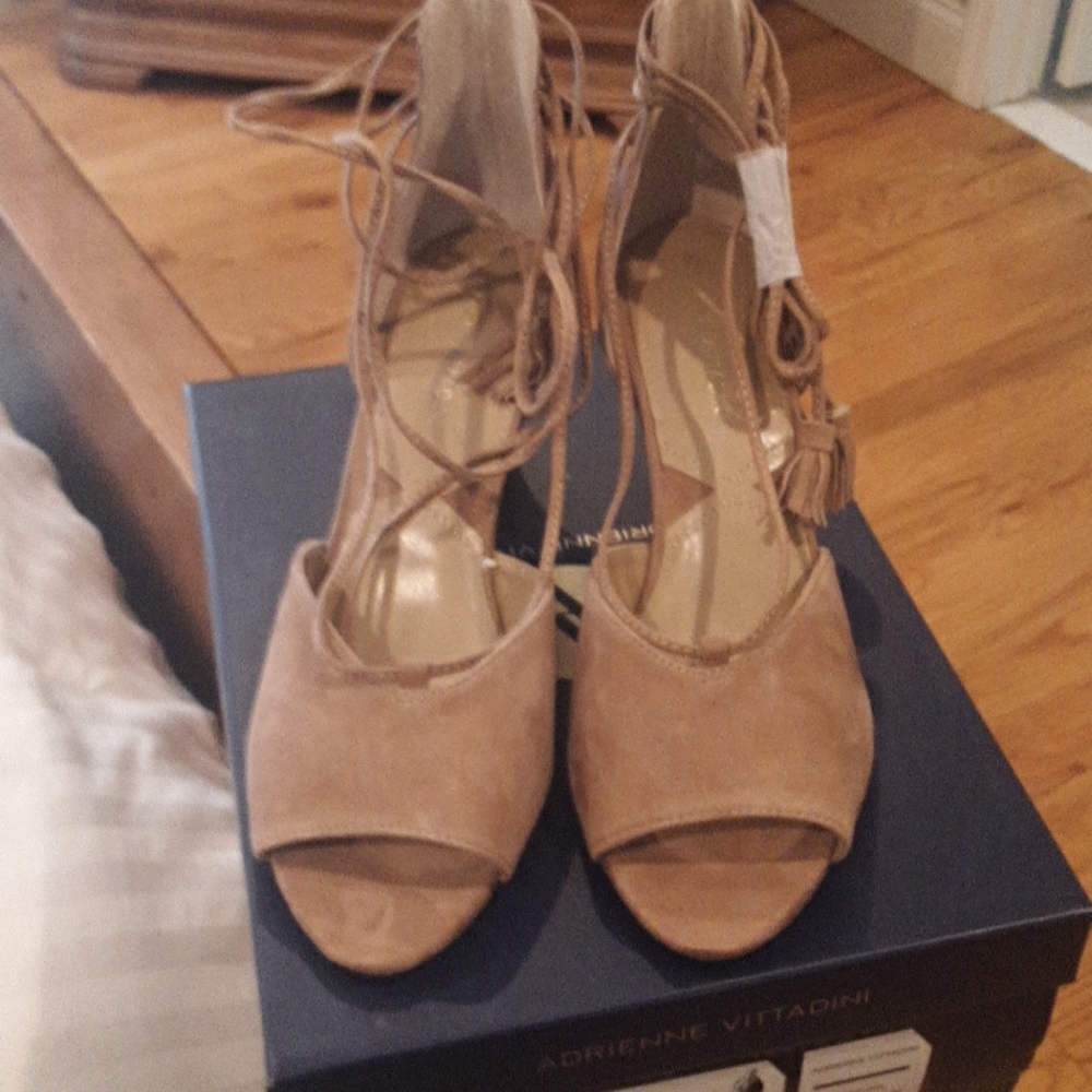New! Suede wedge sandal